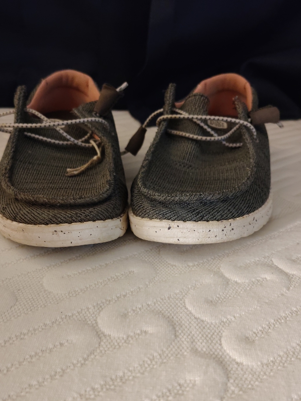 Hey Dude Kids Slip-On Sneakers in Dark Gray with Pink Lining